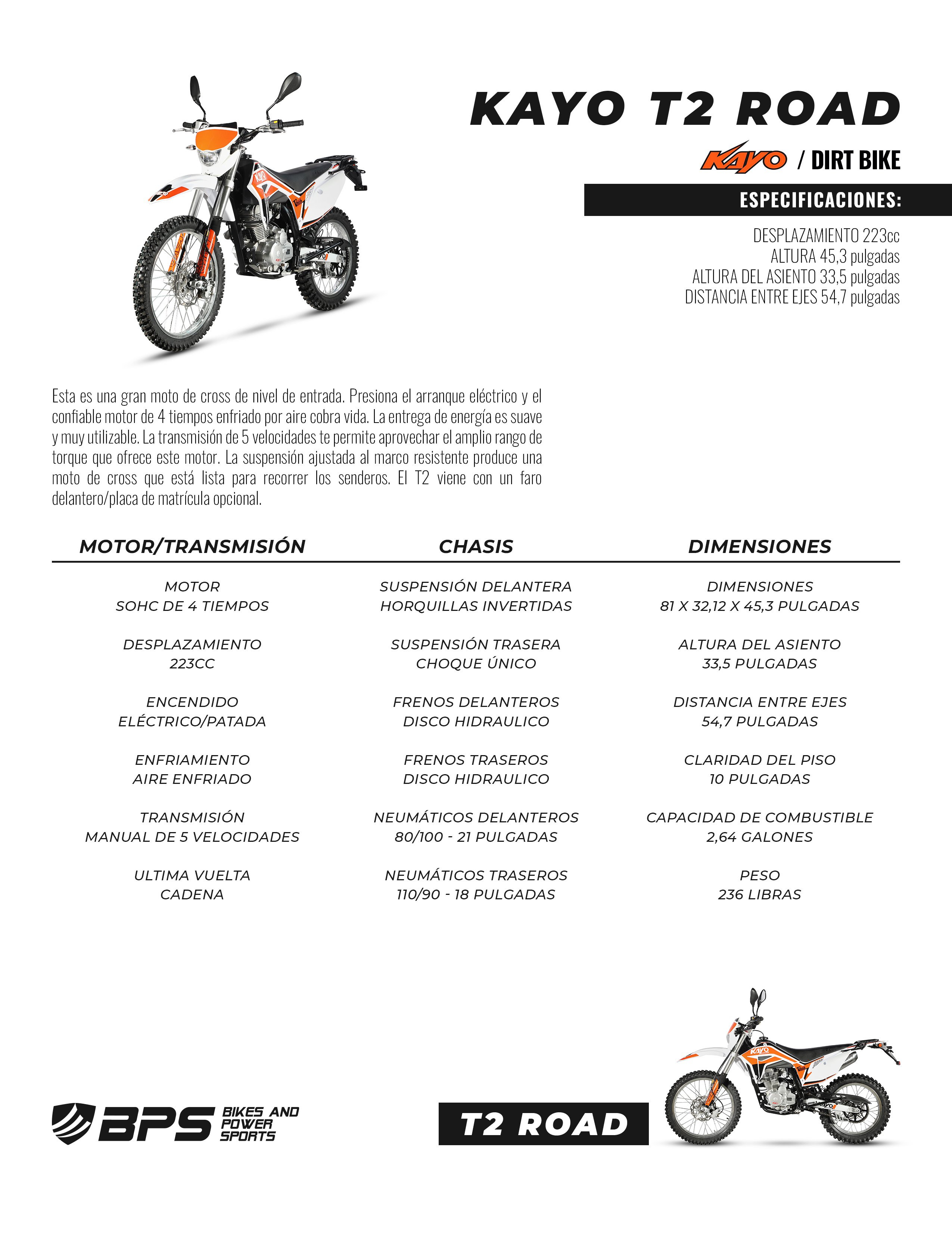 Kayo t2 road hotsell